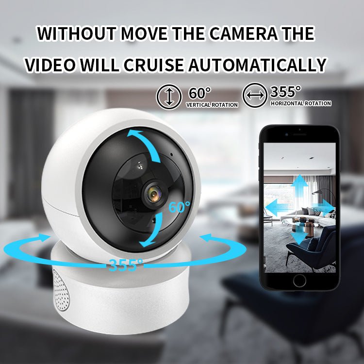 360° Panoramic View: See every corner of your space with crystal-clear HD video.