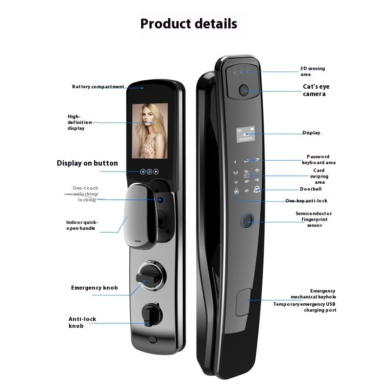 Fingerprint & Facial Recognition: Keyless entry for ultimate convenience and security.