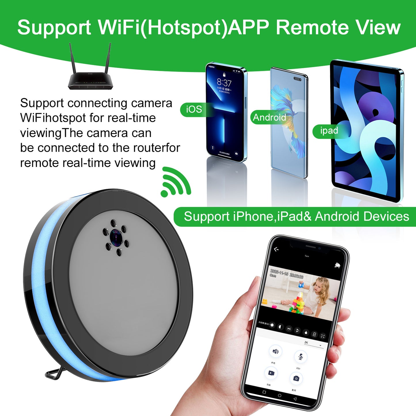 WiFi Security Camera with Voice: Remote Access & Instant Alerts