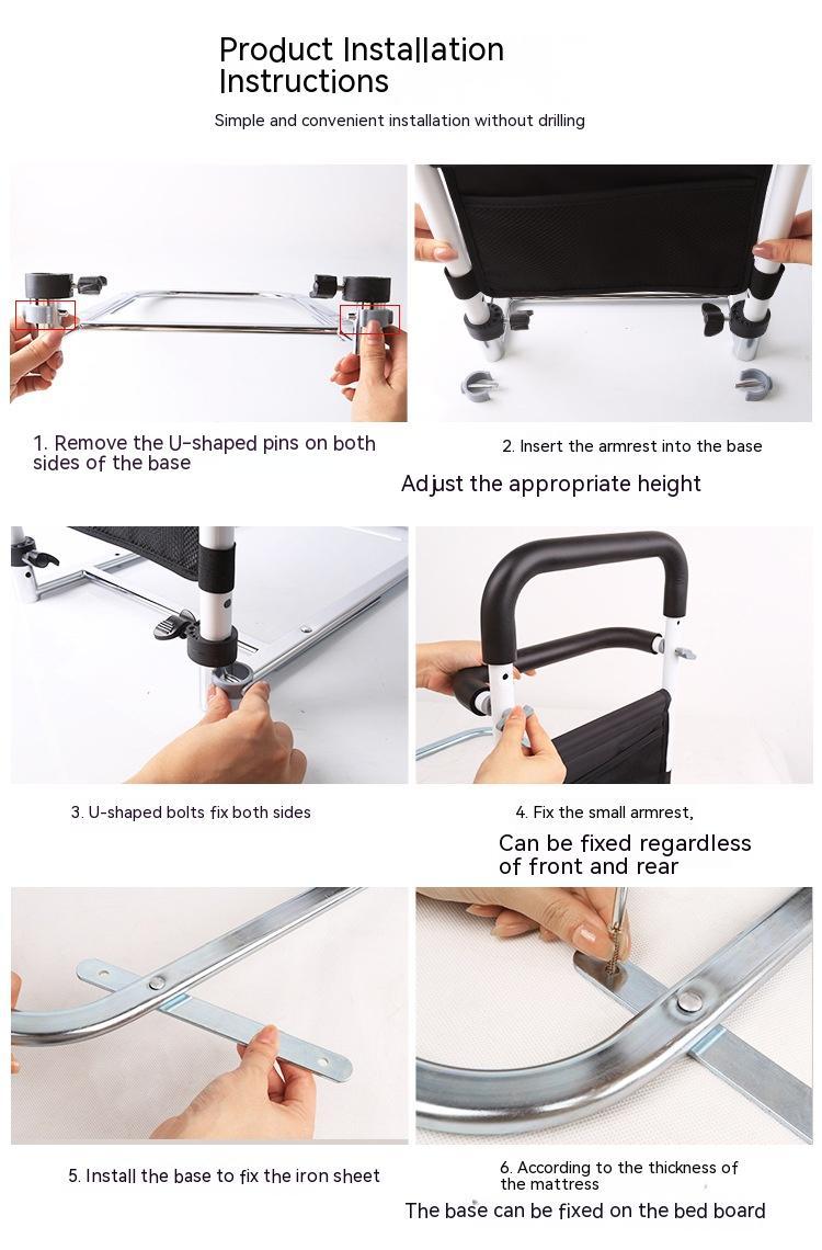 Portable Bedside Safety Assist: Lightweight and Easy to Transport for Travel or Home Use"