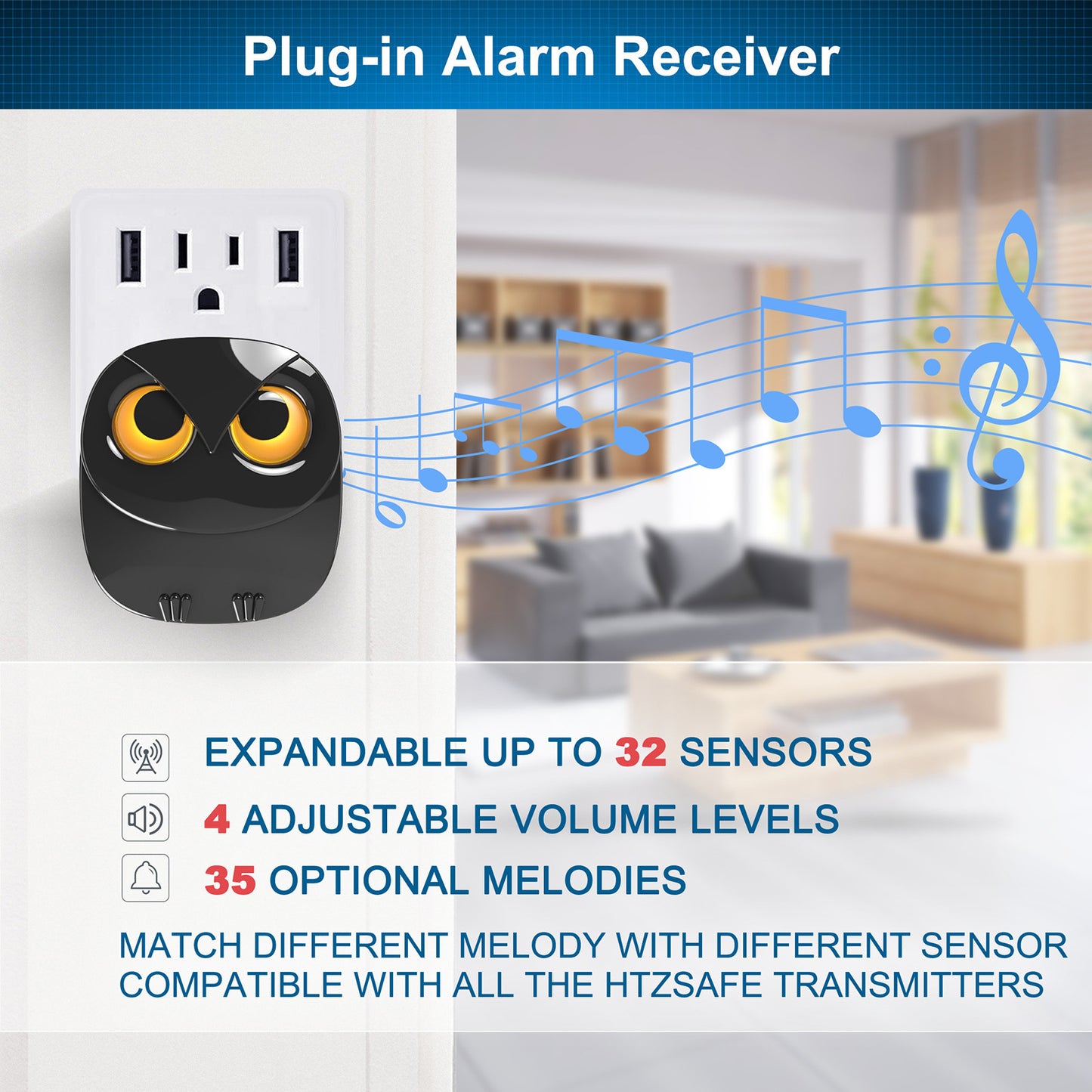 Indoor And Outdoor Wireless Owl Alarm System