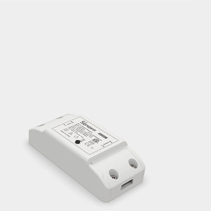 Alexa Voice Control wireless remote control switch with WiFi connectivity. Compact plastic design, supports AC 90V-250V, 10A/2200W load power.